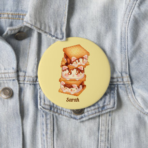 Badge Rond 10 Cm S'more Chocolate Cats