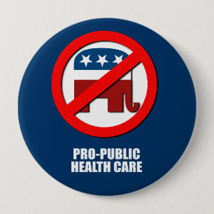 Badge Rond 10 Cm Soins de santé de Pro-Public