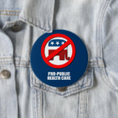 Badge Rond 10 Cm Soins de santé pro-publics (En situation)