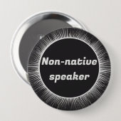 Badge Rond 10 Cm Solaire Eclipse Français Anglais Français Voyage I (Devant & derrière)