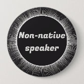 Badge Rond 10 Cm Solaire Eclipse Français Anglais Français Voyage I (Devant)