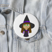 Badge Rond 10 Cm sorcière chibi (En situation)