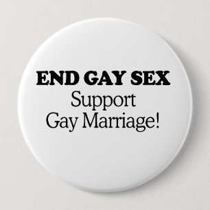 Badge Rond 10 Cm Soutenir le mariage homosexuel