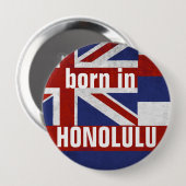Badge Rond 10 Cm Soutenu dans le bouton de Honolulu (Devant & derrière)
