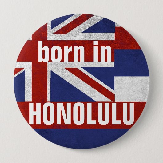 Badge Rond 10 Cm Soutenu dans le bouton de Honolulu (Devant)
