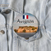 Badge Rond 10 Cm Souvenir d'Avignon (En situation)