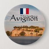 Badge Rond 10 Cm Souvenir d'Avignon (Devant)
