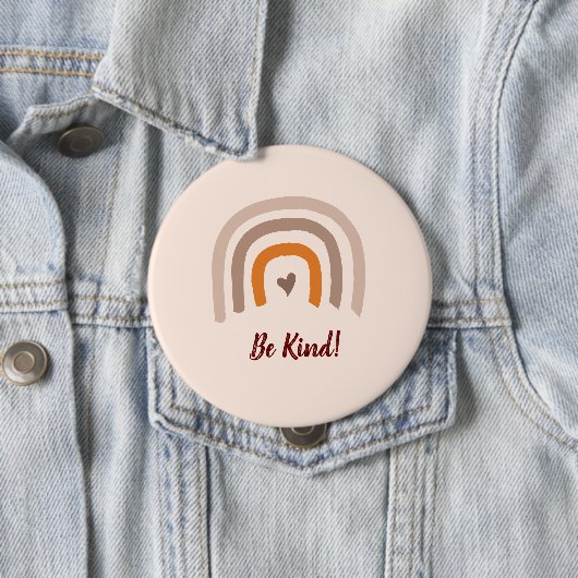 Badge Rond 10 Cm Soyez gentil Rainbow couleurs modernes diversité (En situation)