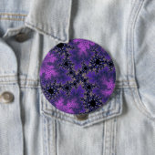 Badge Rond 10 Cm Speckle mauve métallique (En situation)