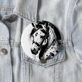 Badge Rond 10 Cm Spirit Pony 10 (En situation)