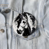 Badge Rond 10 Cm Spirit Pony 11 (En situation)