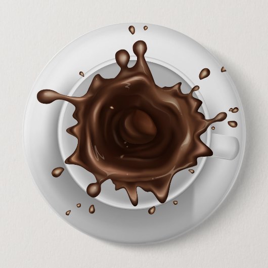 Badge Rond 10 Cm Splash café (Devant)