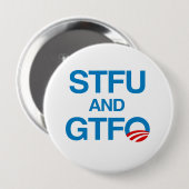 BADGE ROND 10 CM STFU ET GTFO (Devant & derrière)