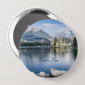 Badge Rond 10 Cm Strbske Pleso, High Tatras, Slovakia, (Devant & derrière)