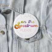 Badge Rond 10 Cm Sur Le Spectre, Parties scintillant Arc-En-Ciel, S (En situation)