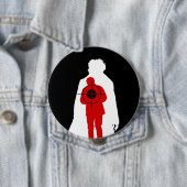 Badge Rond 10 Cm Sûrement informé (En situation)