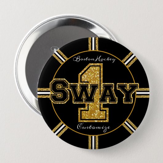 Badge Rond 10 Cm Sway 1 de hockey de Boston (Devant & derrière)