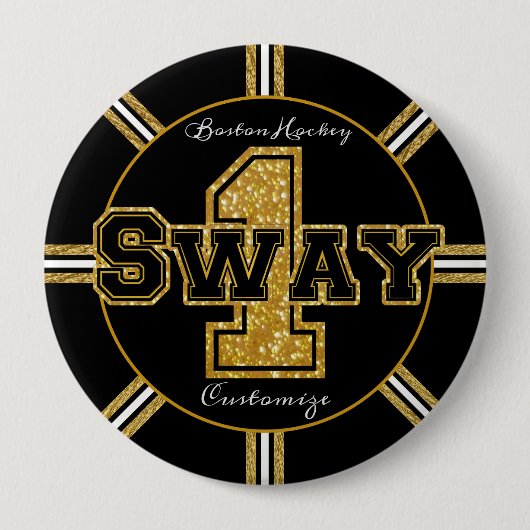 Badge Rond 10 Cm Sway 1 de hockey de Boston (Devant)