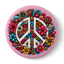 symbole de paix floral couleur illustration art