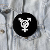 BADGE ROND 10 CM SYMBOLE DE RÉSISTANCE TRANS - - (En situation)