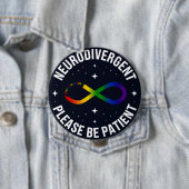 Badge Rond 10 Cm symbole neurodivergent (En situation)