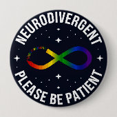 Badge Rond 10 Cm symbole neurodivergent (Devant)