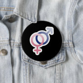 BADGE ROND 10 CM SYMBOLES DROITS D'AMOUR (En situation)