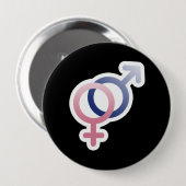 BADGE ROND 10 CM SYMBOLES DROITS D'AMOUR (Devant & derrière)