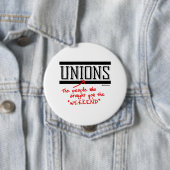 Badge Rond 10 Cm Syndicats - Les gens qui vous ont apporté le Week- (En situation)