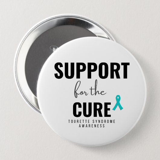 Badge Rond 10 Cm syndrome tourette. support pour le remède.Button (Devant & derrière)