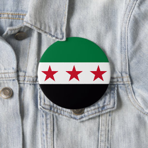 Badge Rond 10 Cm Syrie révolution pays nouveau symbole