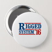 Badge Rond 10 Cm Système calé 2016 - élection présidentielle -- (Devant & derrière)