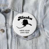 BADGE ROND 10 CM T-SHIRT DE DEVISE D'ÉTAT DE L'ALASKA (En situation)
