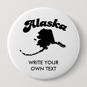 BADGE ROND 10 CM T-SHIRT DE DEVISE D'ÉTAT DE L'ALASKA