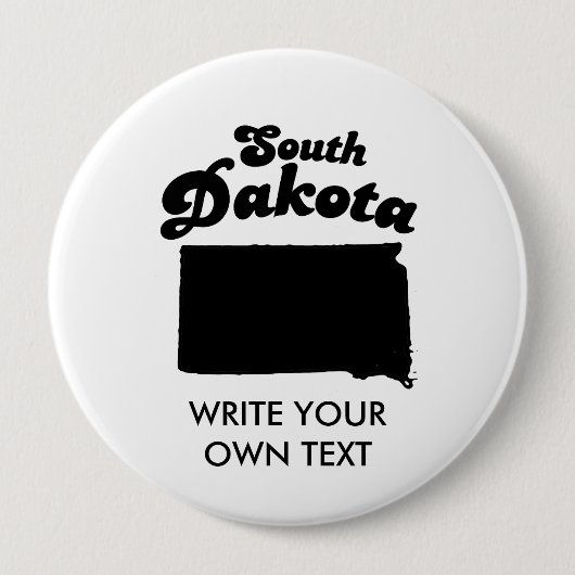 BADGE ROND 10 CM T-SHIRT DE DEVISE D'ÉTAT DU DAKOTA DU SUD (Devant)