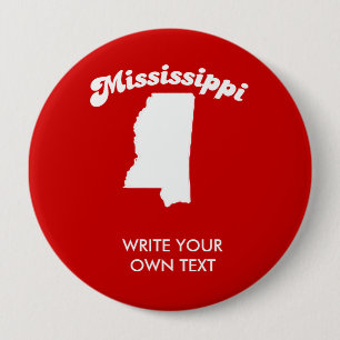 Badge Rond 10 Cm T-shirt de T-SHIRT de DEVISE d'ÉTAT du MISSISSIPP
