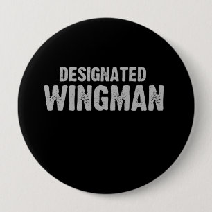Badge Rond 10 Cm T-shirt INDIQUÉ de WINGMAN