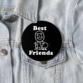 Badge Rond 10 Cm T-shirt MEILLEURS AMIS (En situation)