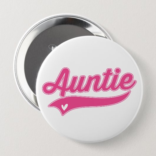 Badge Rond 10 Cm Tante (Devant & derrière)