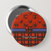 Badge Rond 10 Cm Tartan royal d'écossais de plaid de clan de (Devant & derrière)