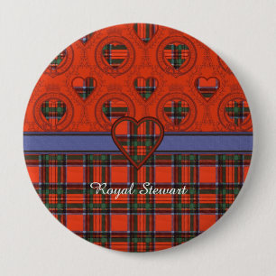Badge Rond 10 Cm Tartan royal d'écossais de plaid de clan de