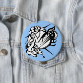 Badge Rond 10 Cm Tatouage tribal de nuage de tonnerre (En situation)
