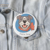Badge Rond 10 Cm Taureau de la pointe (En situation)