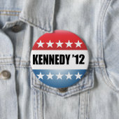 BADGE ROND 10 CM TED KENNEDY (En situation)