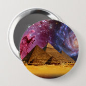 Badge Rond 10 Cm tempête cosmique au-dessus de l'égypte (Devant & derrière)