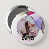 Badge Rond 10 Cm Tendance Aquarelle photo cadeau Moody (Devant & derrière)