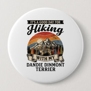 Badge Rond 10 Cm Tervueren Dandie Dinmont Terrier Chien Montagne Ré