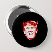 Badge Rond 10 Cm Tête de diable d'atout - Anti-Atout - (Devant & derrière)