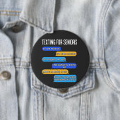 Badge Rond 10 Cm Textes pour les aînés Drôle Retraite Code texte (En situation)