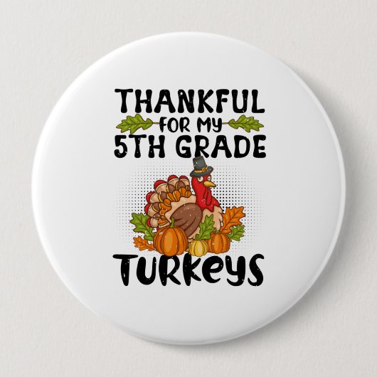 Badge Rond 10 Cm Thanksgiving (Devant)